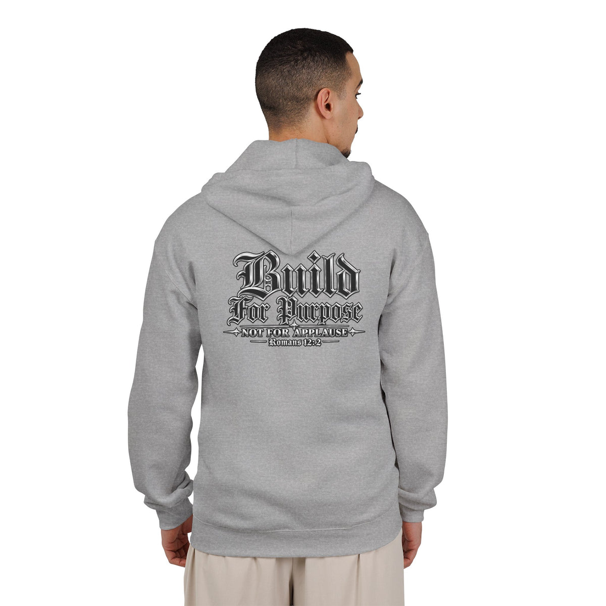 God's Time Zip Hoodie — "Build for Purpose" Christian Faith Full-Zip Sweatshirt