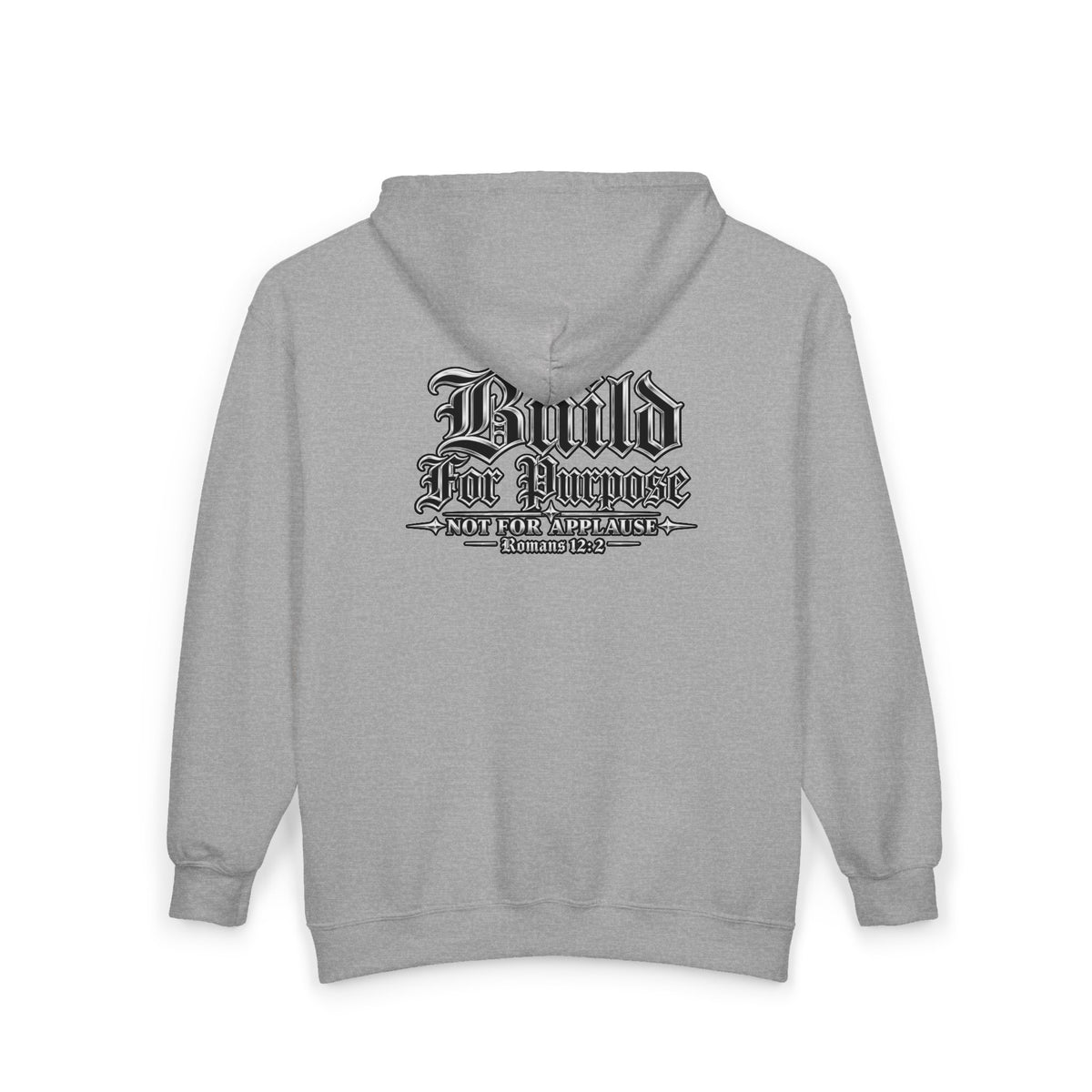 God's Time Zip Hoodie — "Build for Purpose" Christian Faith Full-Zip Sweatshirt