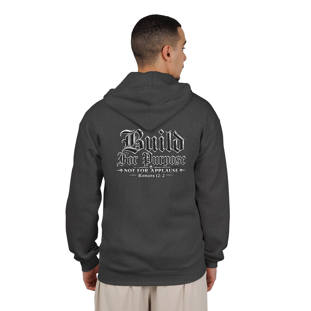 God's Time Zip Hoodie — "Build for Purpose" Christian Faith Full-Zip Sweatshirt