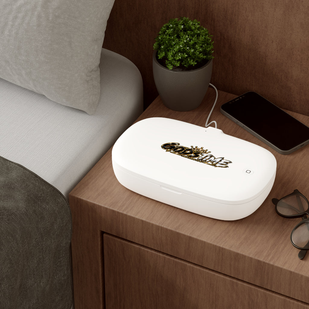 GOD'S TIME - Proverbs 3:5-6 UV Phone Sanitizer and Wireless Charging Pad