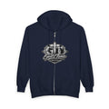 God's Time Zip Hoodie — "Build for Purpose" Christian Faith Full-Zip Sweatshirt