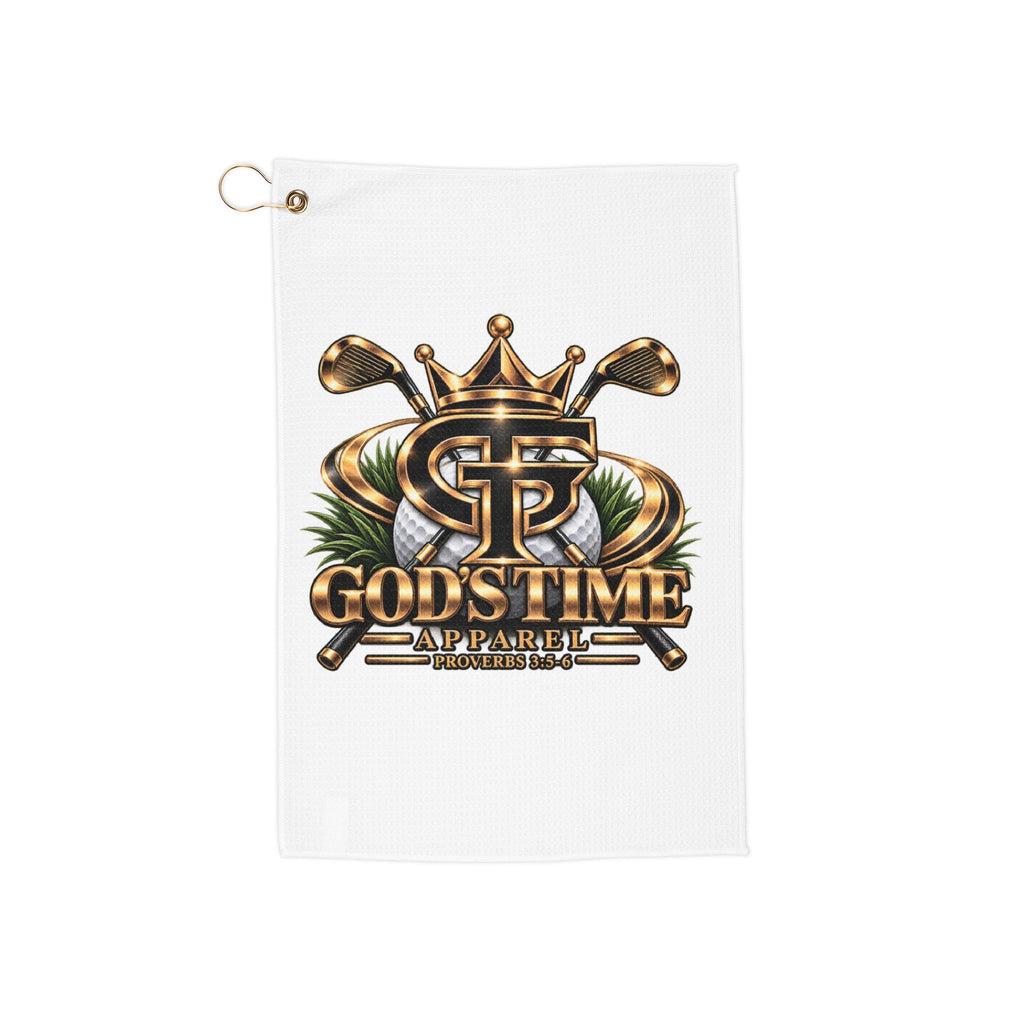 GOD's TIME -Proverbs 3: 5-6 Golf Towels