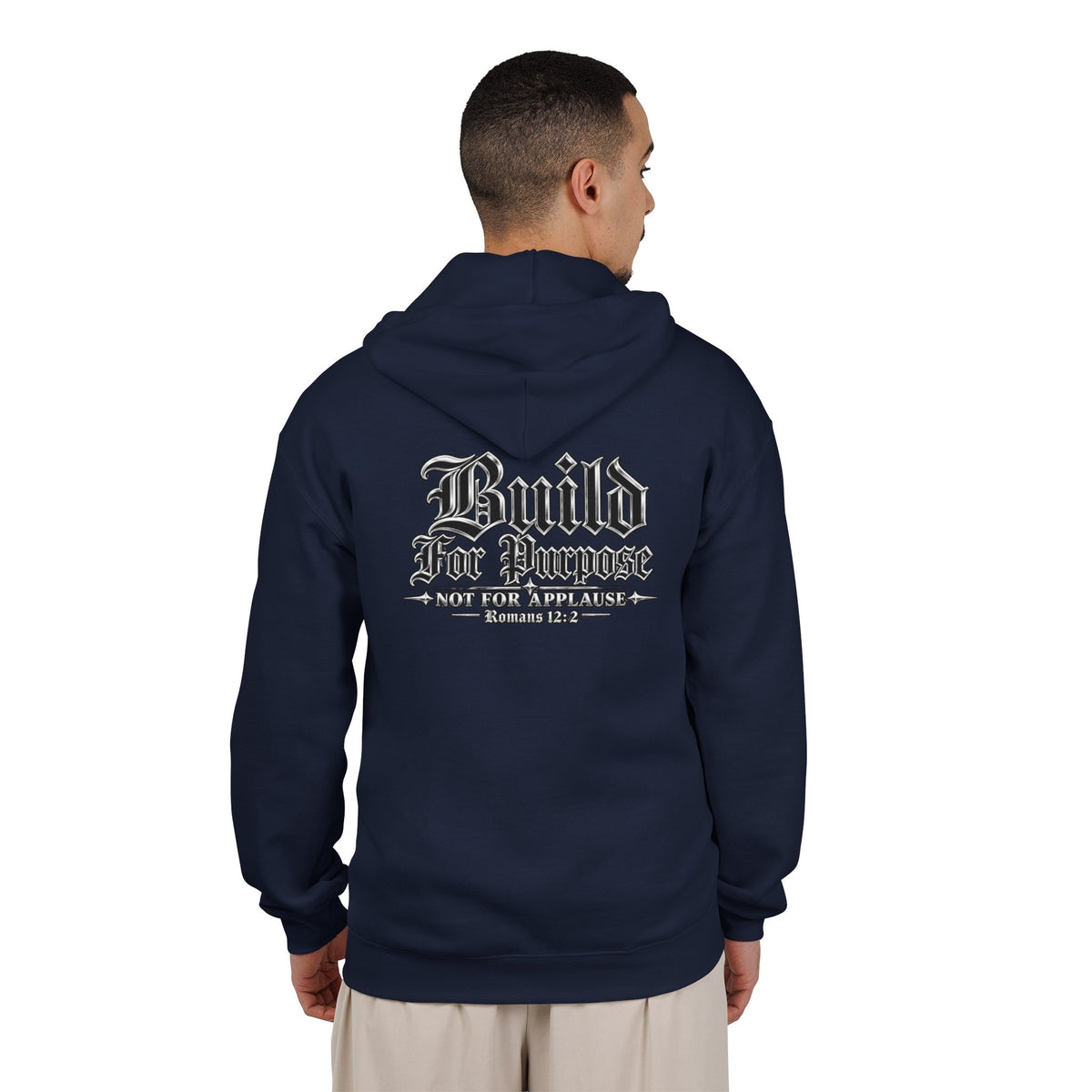 God's Time Zip Hoodie — "Build for Purpose" Christian Faith Full-Zip Sweatshirt