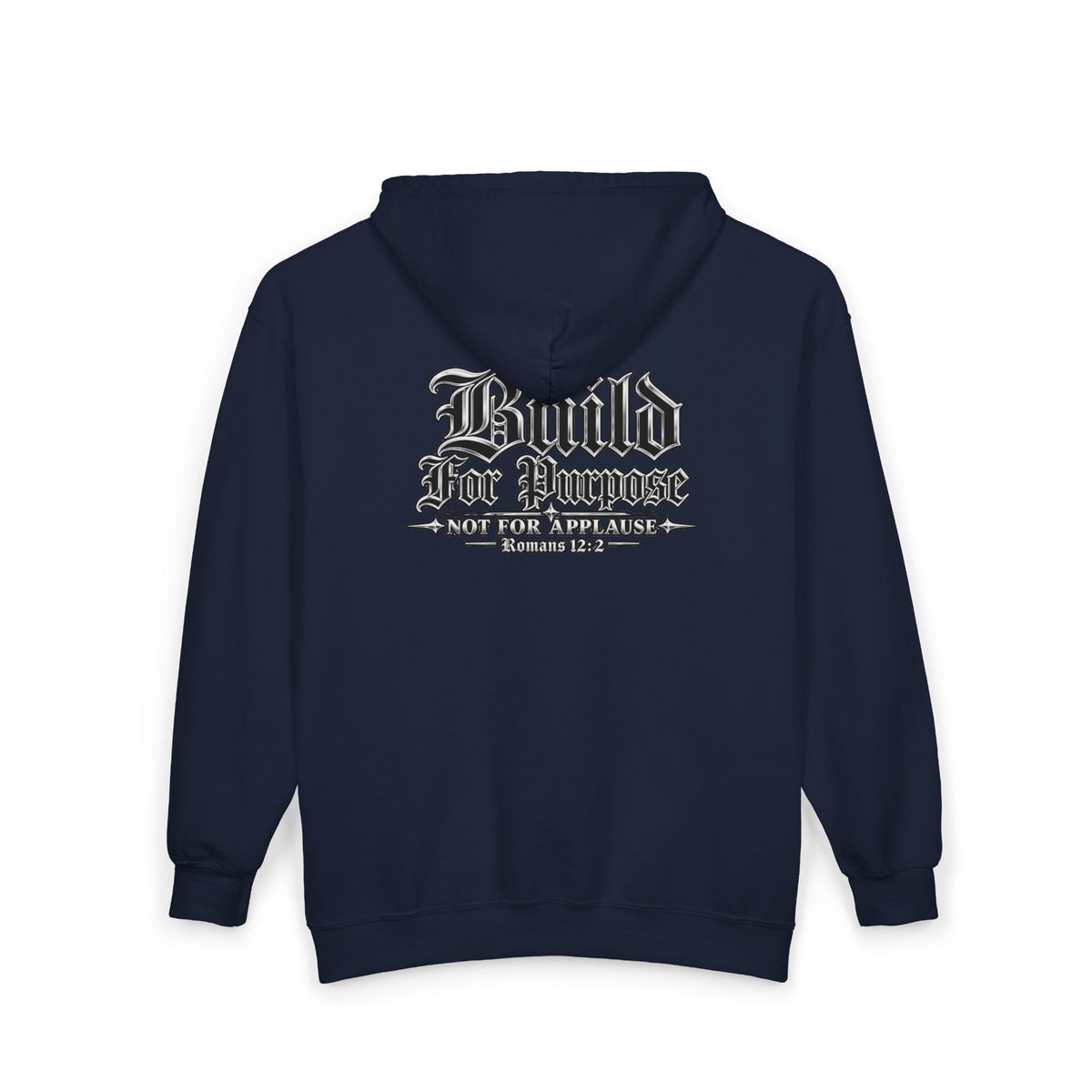 God's Time Zip Hoodie — "Build for Purpose" Christian Faith Full-Zip Sweatshirt