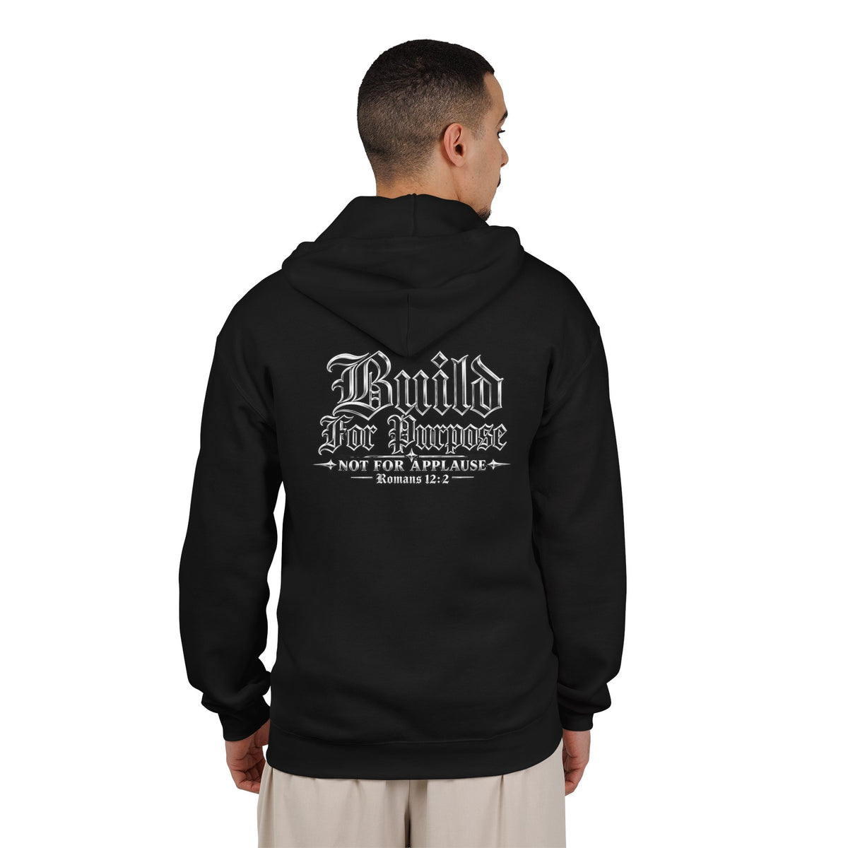 God's Time Zip Hoodie — "Build for Purpose" Christian Faith Full-Zip Sweatshirt