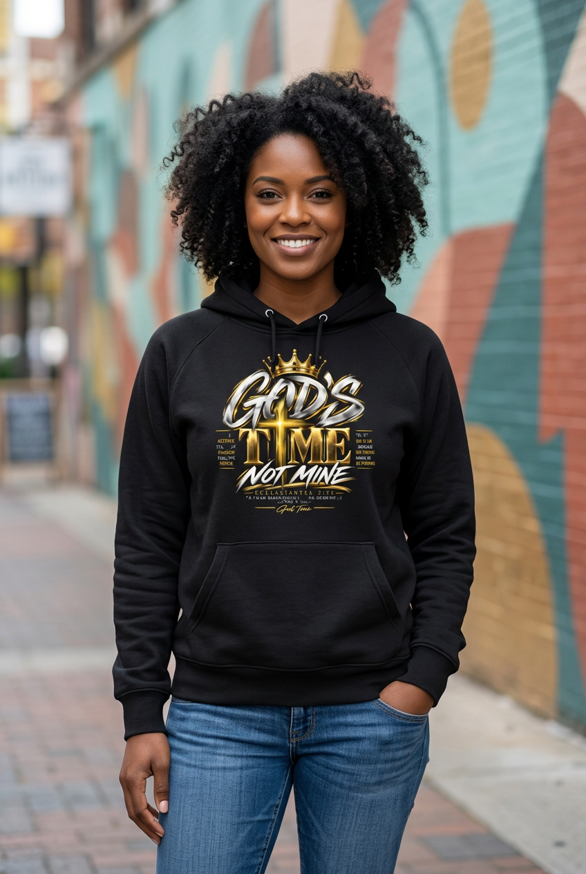 God's Time Not Mine Eco Raglan Hoodie | Ecclesiastes 3:11